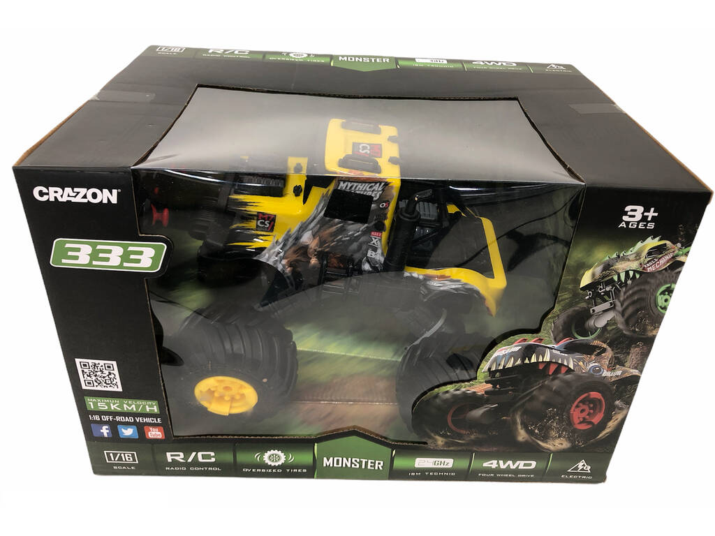 Radiocomando 1:16 Mythical Monster Giallo