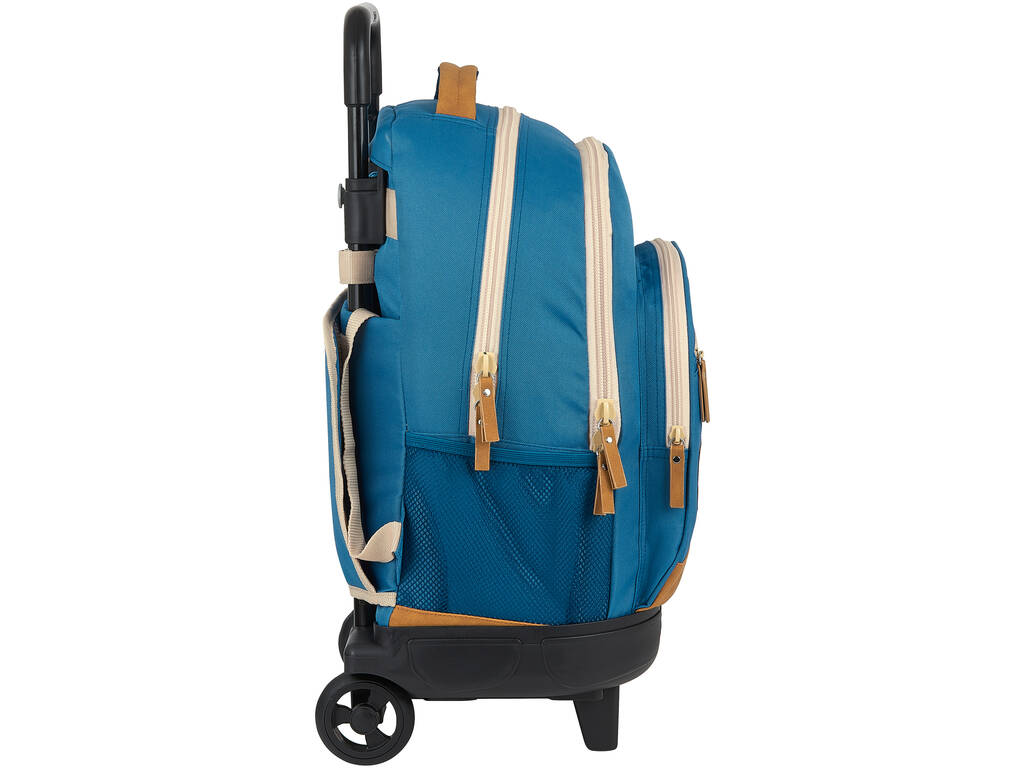 Mochila Escolar Grande con Ruedas Compact Reciblable National Geographic Explorer Safta 612009918