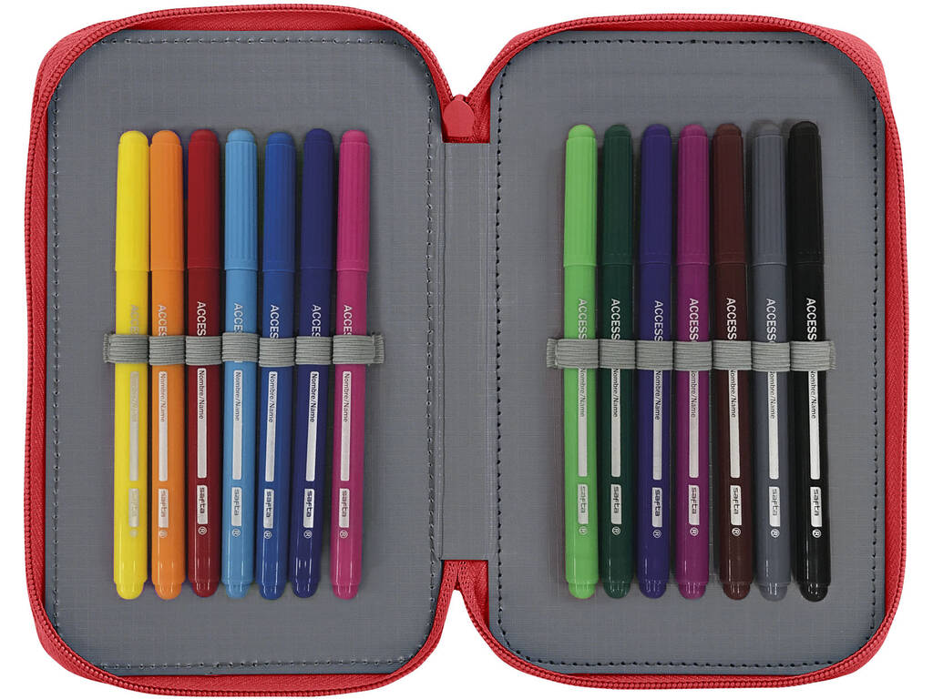 Sevilla FC Petite Trousse à crayons double 28 pièces Safta 411956854