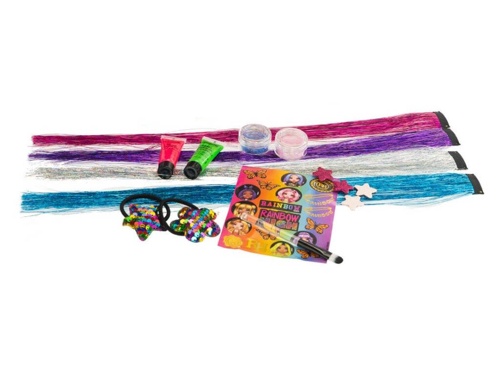 Set de cheveux arc-en-ciel très brillant Nice 97005