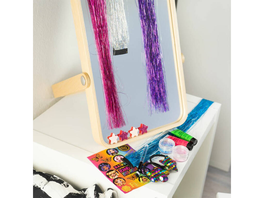 Set de cheveux arc-en-ciel très brillant Nice 97005