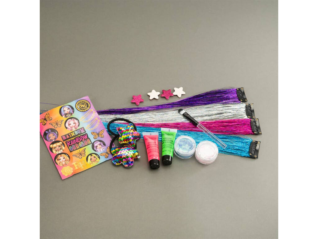 Set de cheveux arc-en-ciel très brillant Nice 97005