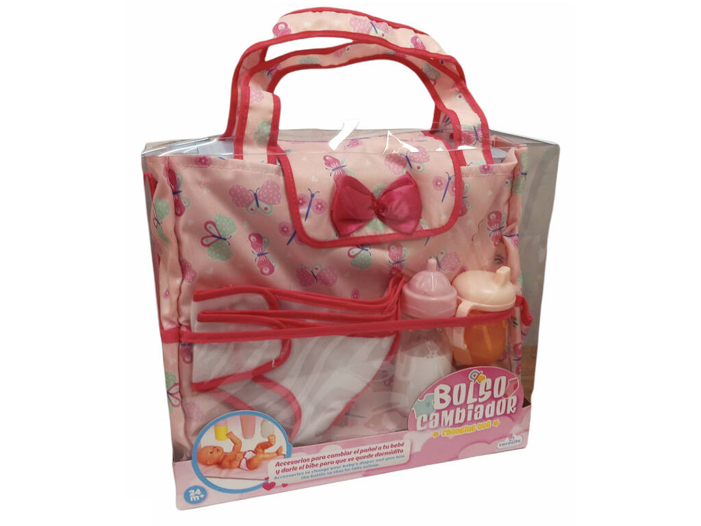 Sac à langer pour bébé avec sac à couches en tissu et accessoires