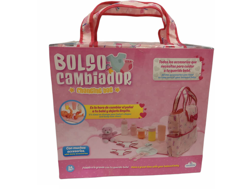 Sac à langer pour bébé avec sac à couches en tissu et accessoires