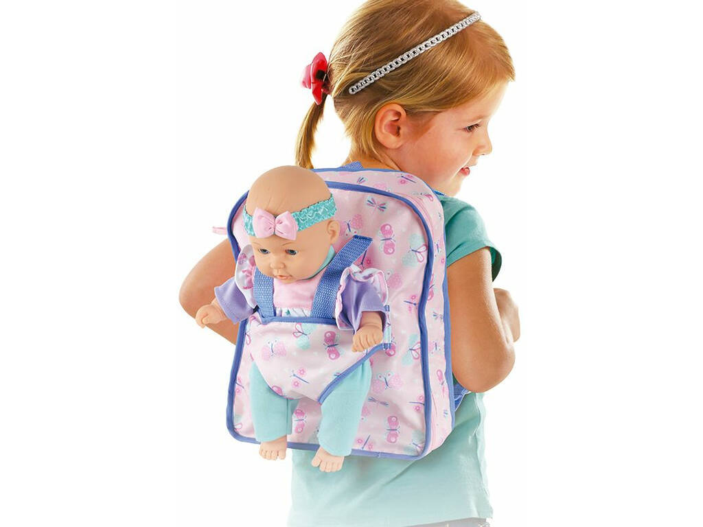 Sac à dos avec accessoires pour poupées de 30 cm.