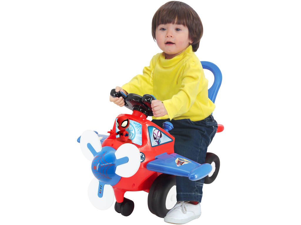 Spiderman Spidey Plane Runner Spidey Lumières et Sons Kiddieland 61531