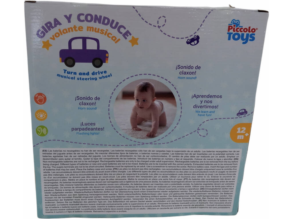 Feux et sons du volant pour enfants