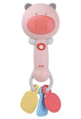 Porte-clefs enfant Porte-clefs mousqueton rose Lumières et Sons