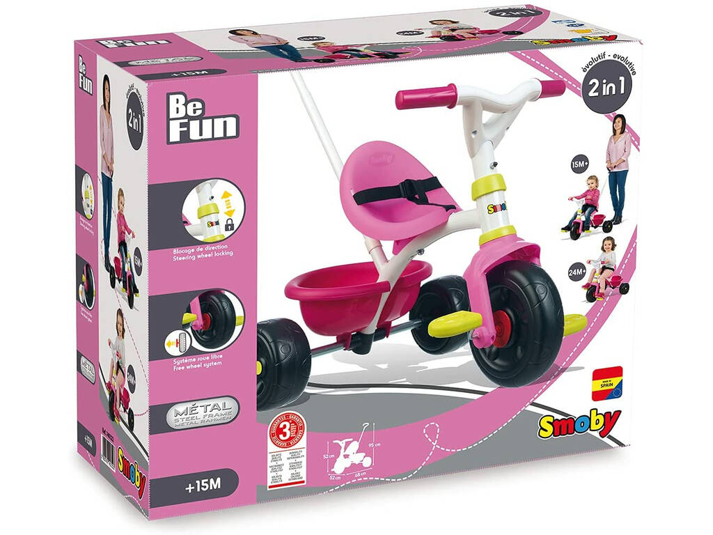 Tricycle Be Fun Rose Smoby 740322