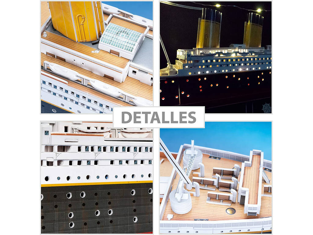 Puzzle 3D Titanic con Led World Brands L521H