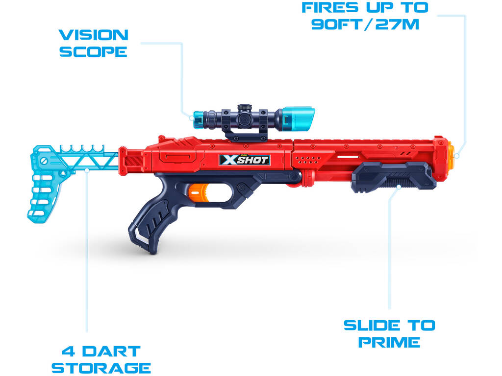 Fusil Hawk Eye avec viseur et 16 fléchettes Zuru 11014053