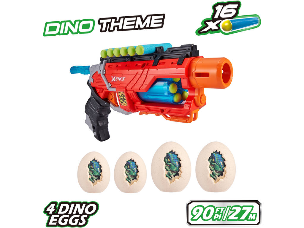 Dino Attack Blaster con 16 freccette e 4 uova Diana Zuru 11013938