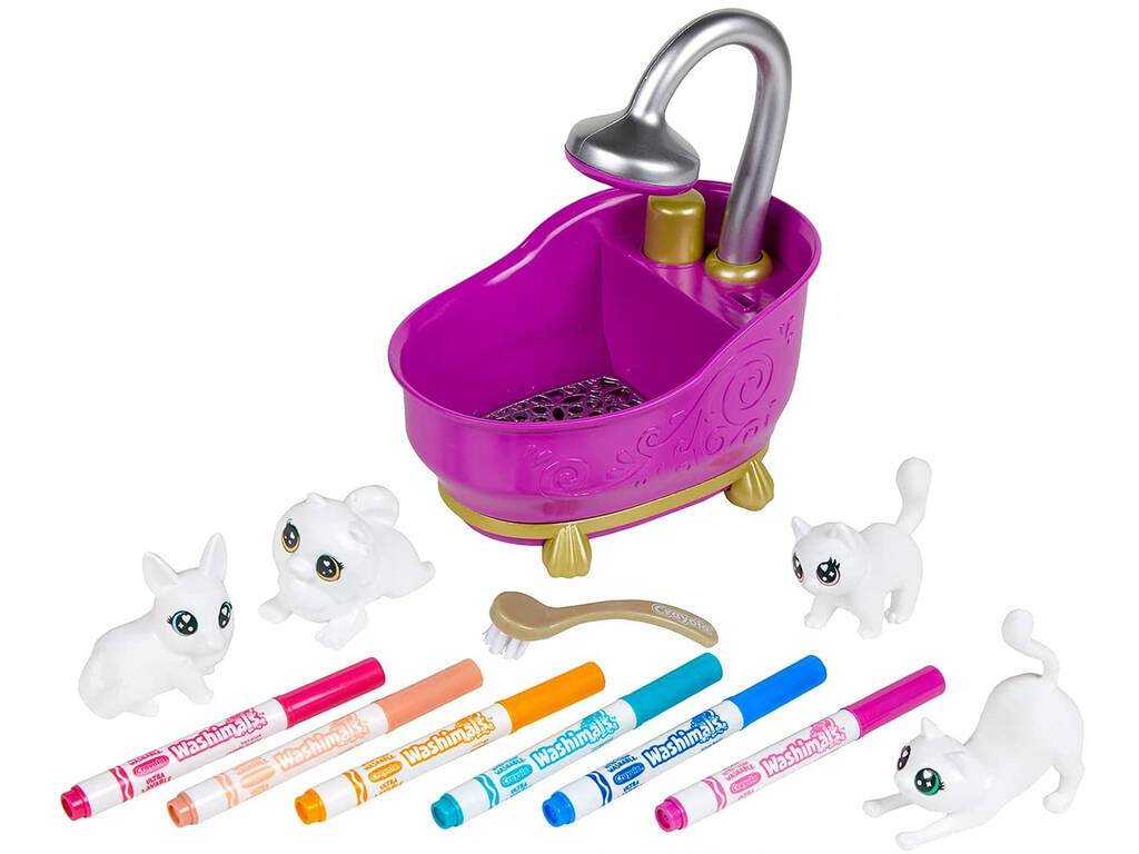 Baignoire Washimals Pets et 4 Crayola Pets 74-7453