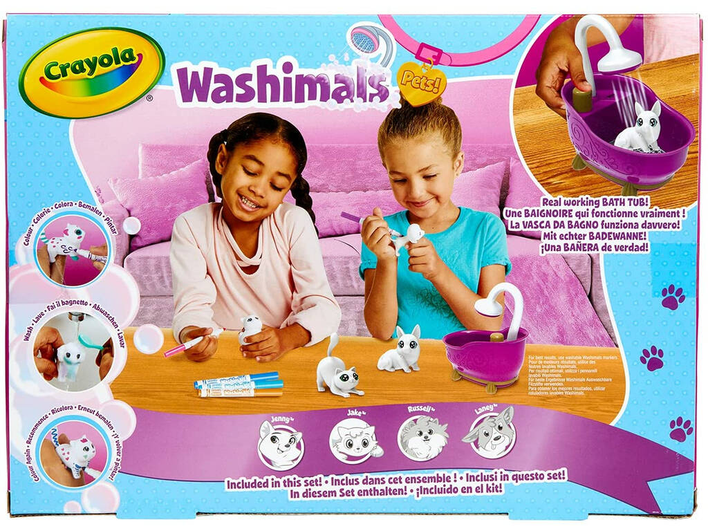 Baignoire Washimals Pets et 4 Crayola Pets 74-7453