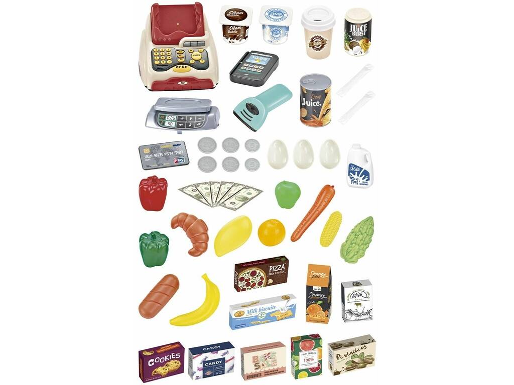 Supermarché avec chariot 48 pièces Accessoires
