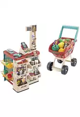 Supermercato con carrello 48 pezzi accessori