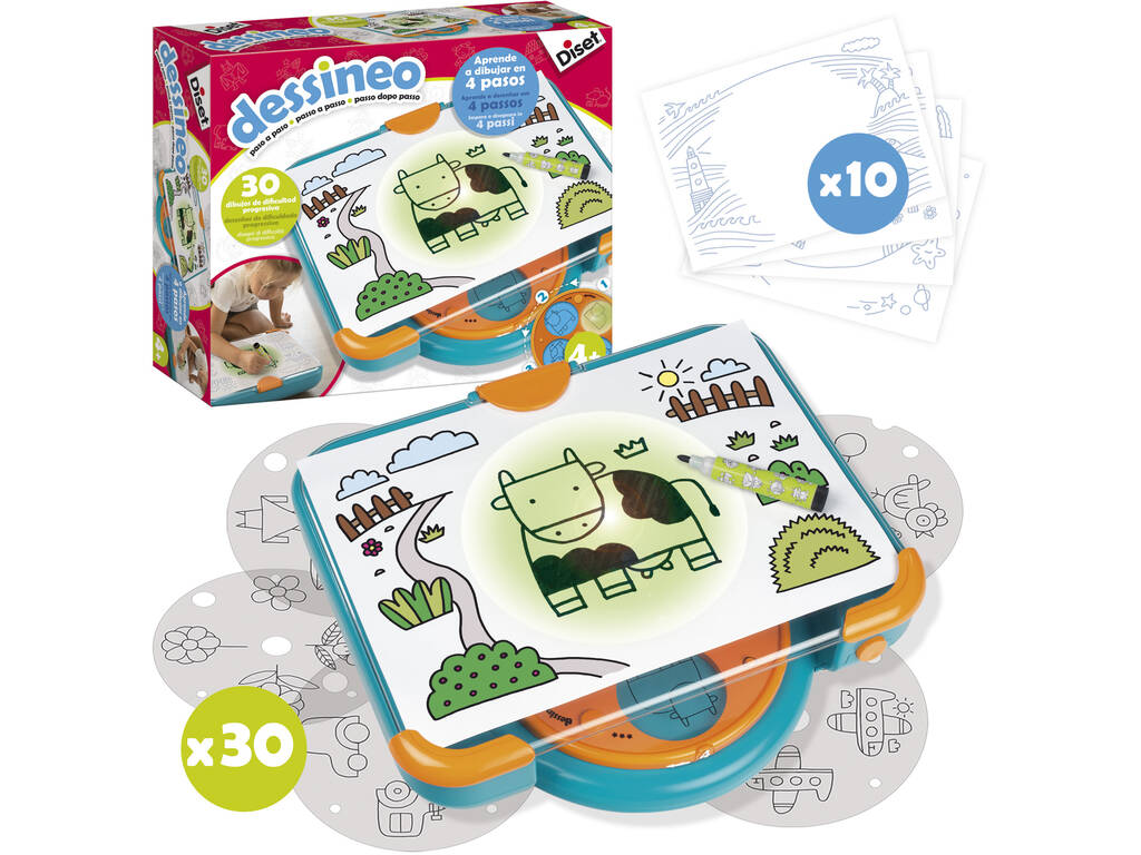 Dessineo Apprendre à dessiner étape par étape Diset 61018