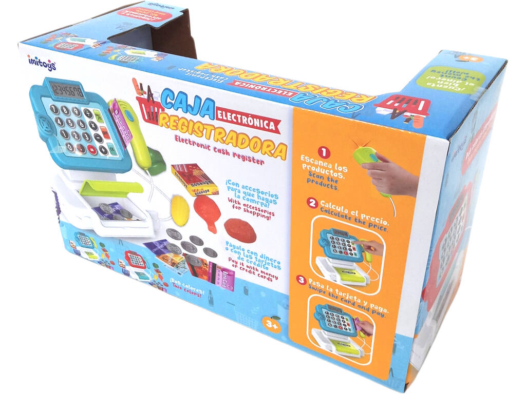 Registratore di cassa rosso con luci, suoni e 20 accessori