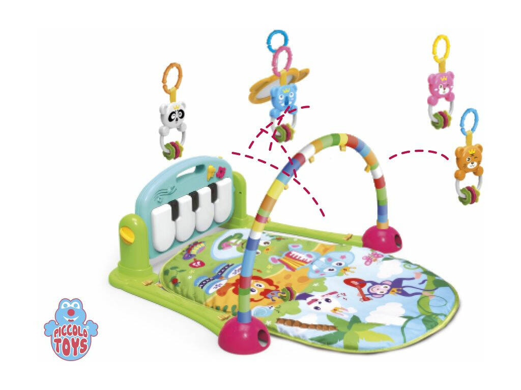 Gym avec Piano Musical Couverture verte 73x61x45 cm.