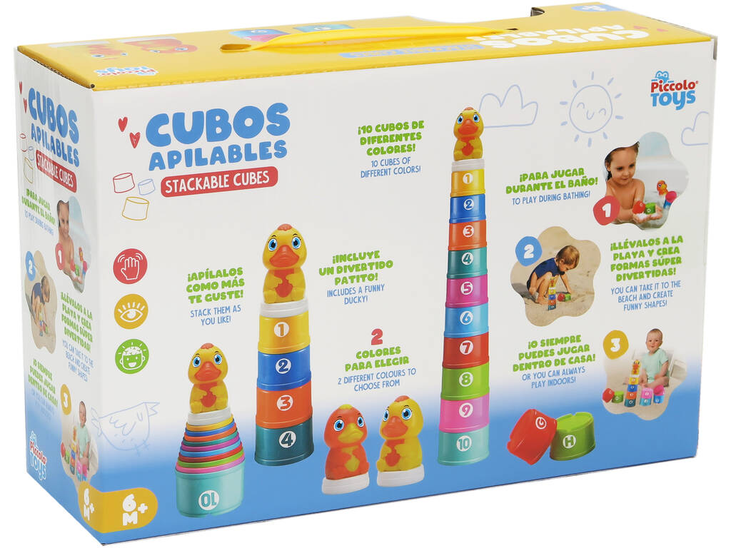 Cubi impilabili con anatroccolo giallo