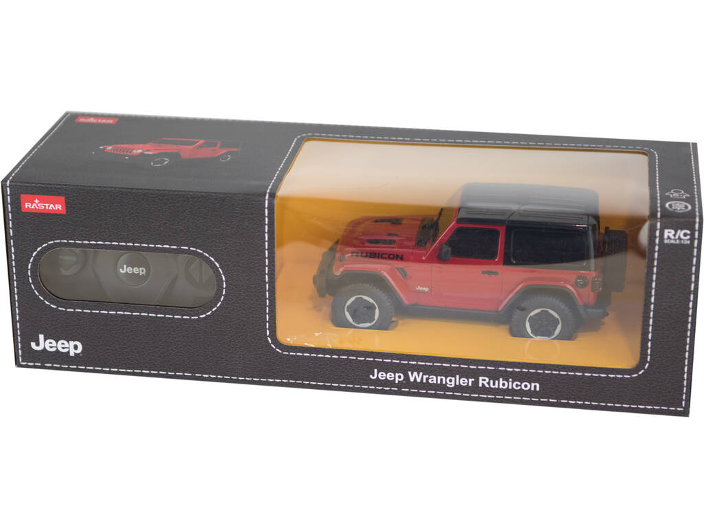Radio Controlled 1:24 Jeep Wrangler Rubicorn Rouge Télécommandé