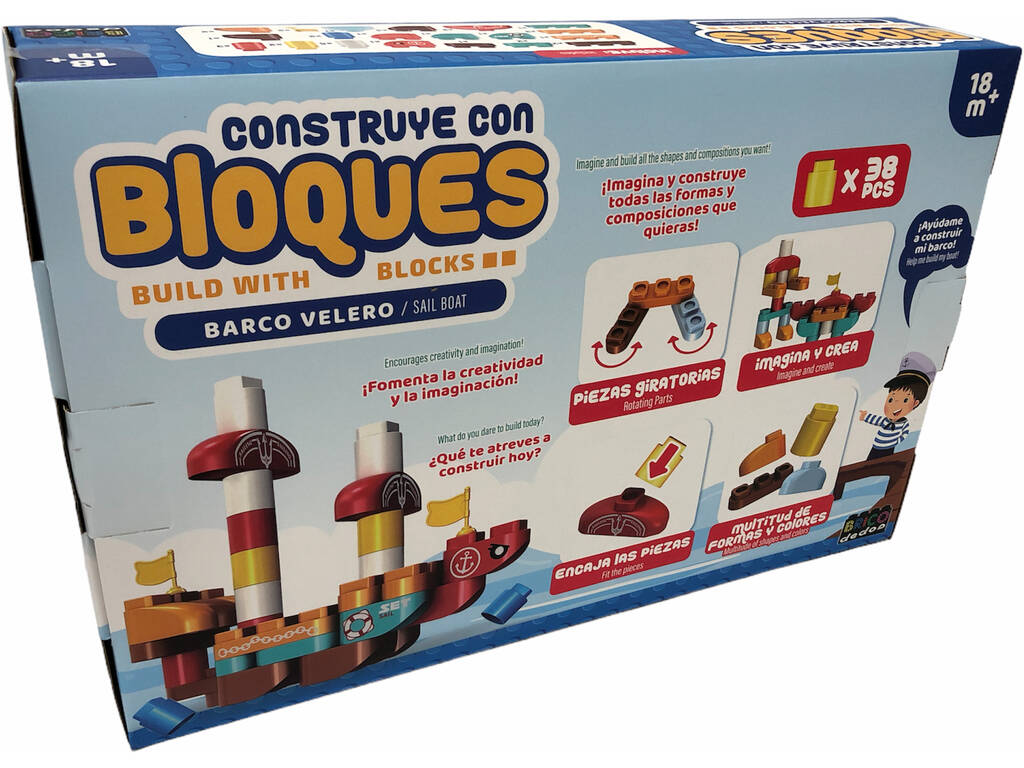 Blocs de construction pour bateau pirate 38 pièces