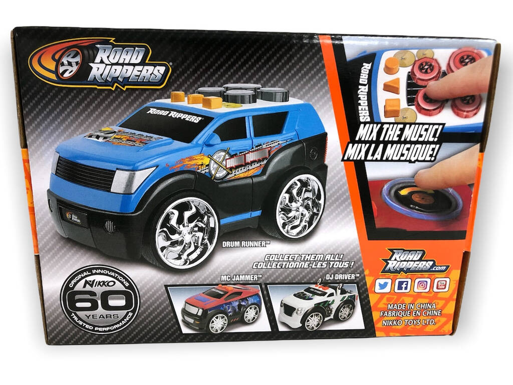 Road Rippers auto con luce e suono Road Rockin Rides Drum Runner Nikko 20323