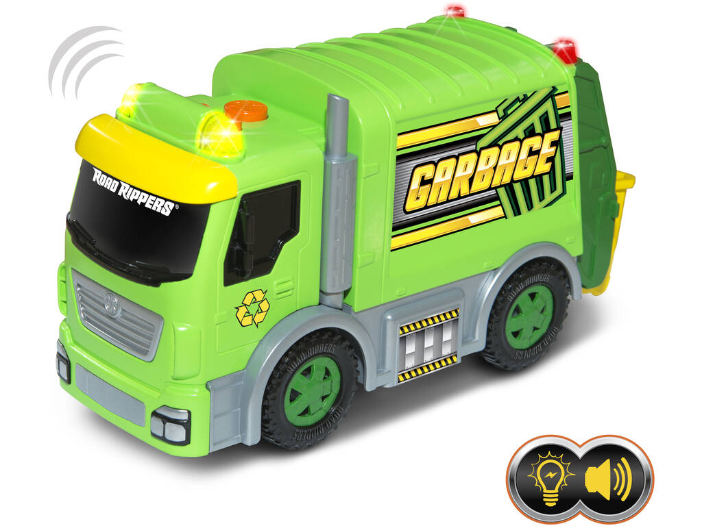Road Rippers camion della spazzatura con luce e suono City Service Fleet Nikko 20022