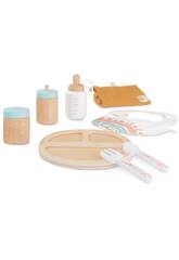 Set d'alimentation en bois pour poupées Miniland 94060