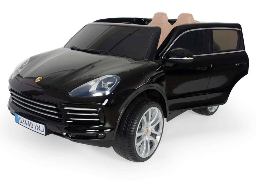 Auto batteria Porsche Cayenne S 12 v. Radiocomando 2 posti in pelle verniciata Injusa 7192