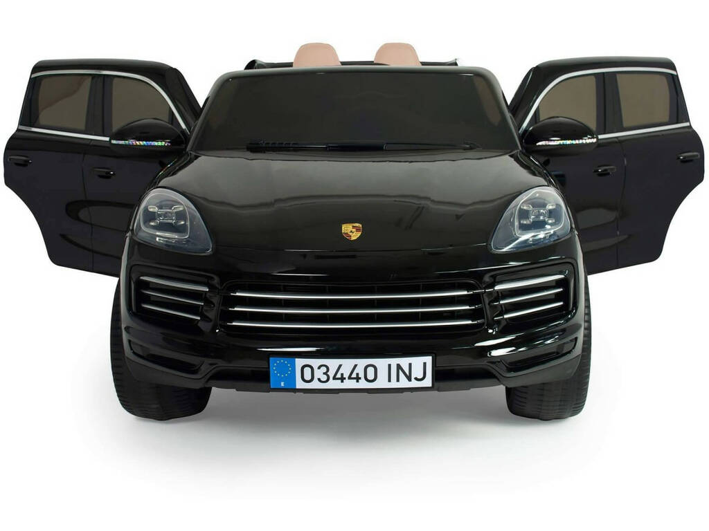Auto batteria Porsche Cayenne S 12 v. Radiocomando 2 posti in pelle verniciata Injusa 7192