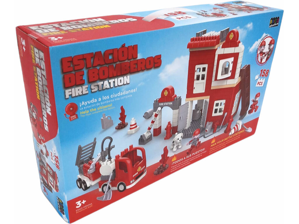 Blocs de construction caserne de pompiers 158 pièces