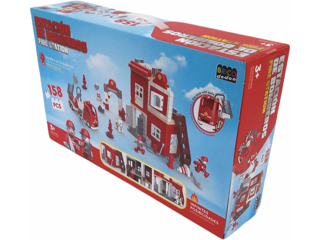 Blocs de construction caserne de pompiers 158 pièces