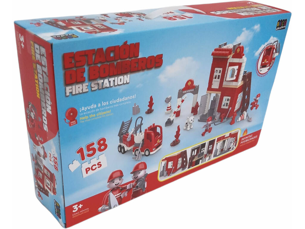 Blocs de construction caserne de pompiers 158 pièces