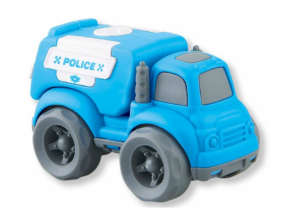 Puzzle da colorare Polizia con veicolo a frizione