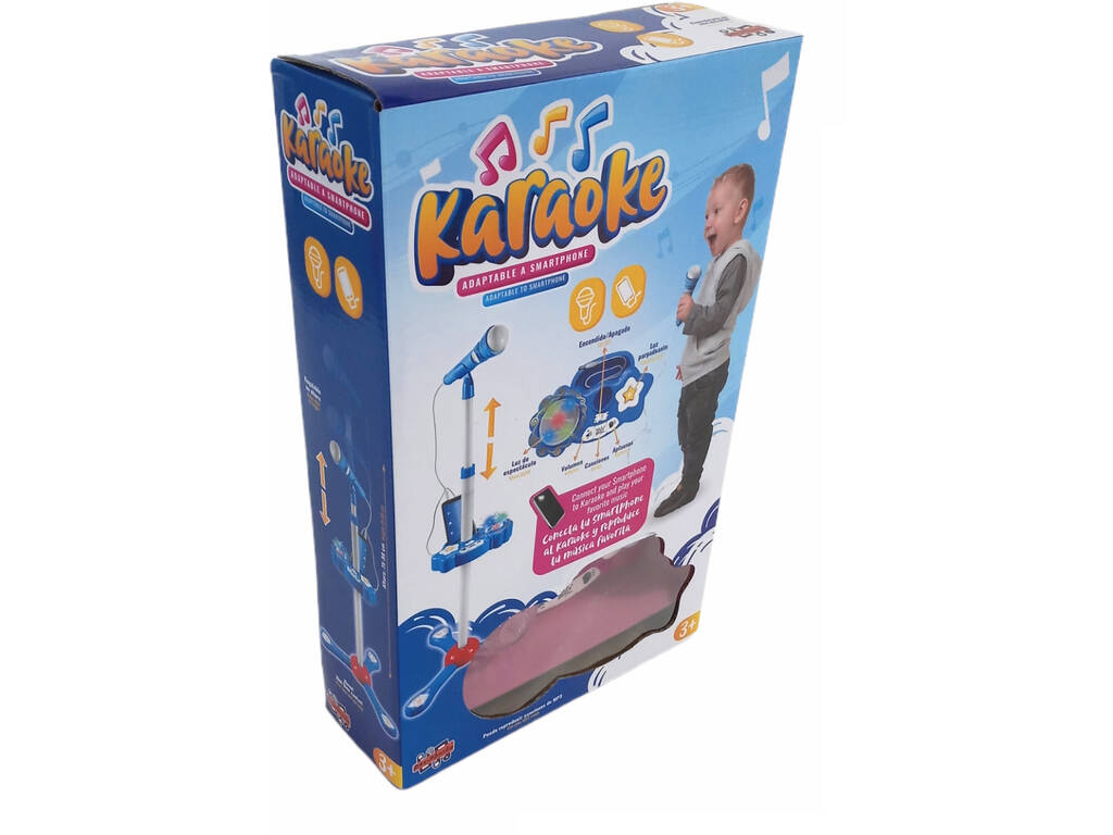 Ensemble de microphones karaoké bleus adaptables au Smartphone