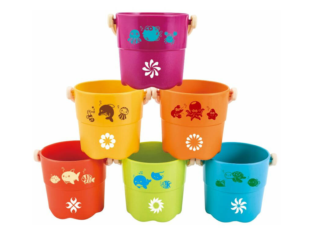 Set di secchi e pale impilabili 8 pezzi