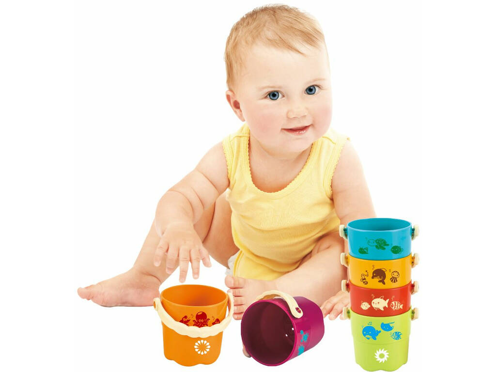 Set di secchi e pale impilabili 8 pezzi