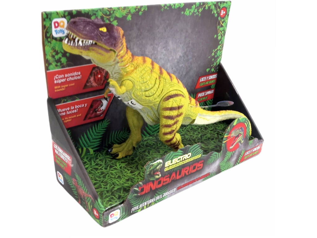 Dinosauro elettronico Tirannosauro Rex verde con luce e suoni