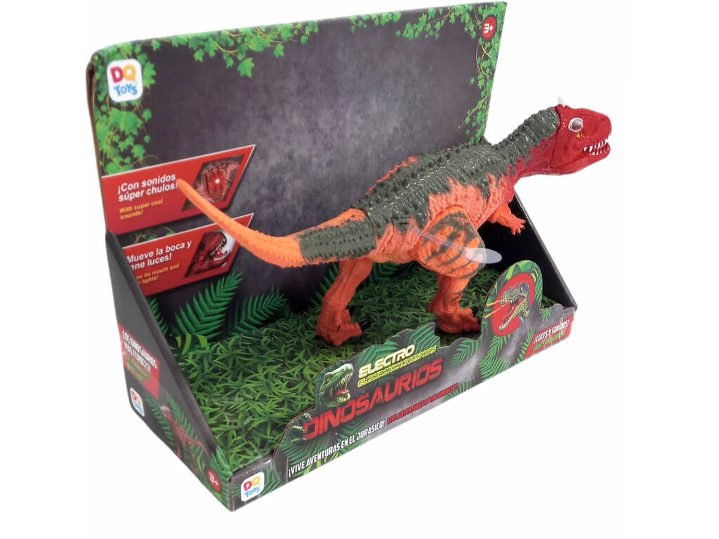 Dinosauro elettronico Carnotauro rosso con luce e suono