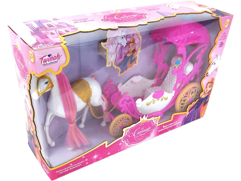 Cavallo e carrozza rosa da Principessa