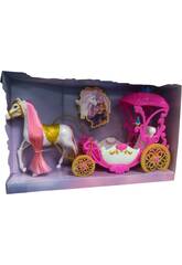 Cheval et carrosse rose de la princesse