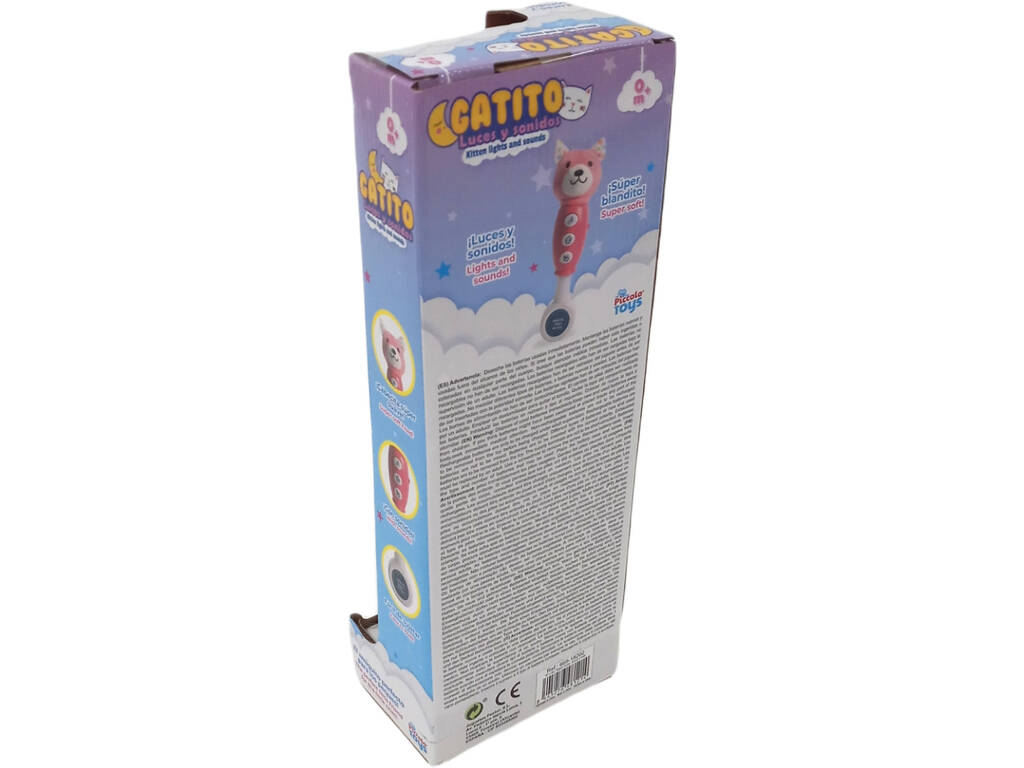 Peluche pour enfants 27 cm. Lumières et sons du chaton