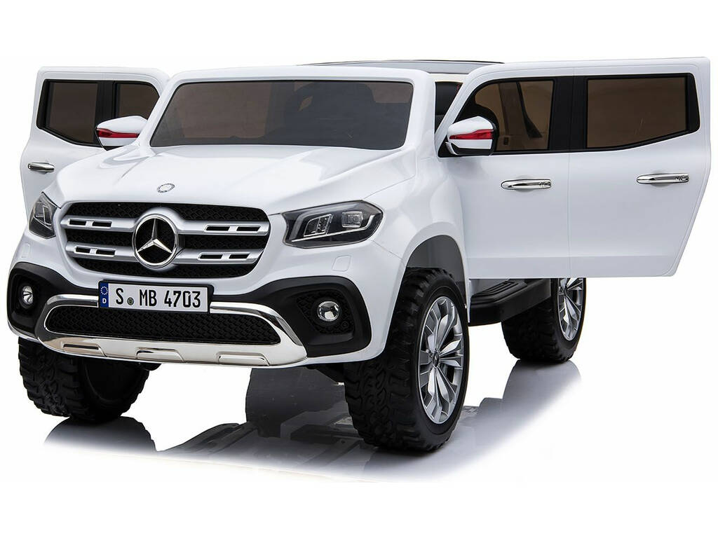 Auto batteria Mercedes Benz X-Class Radio Comando 12v. Bianco