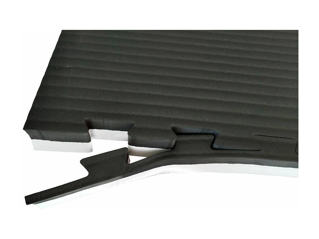 Carreau de sol pour judo 102x102x4 cm Noir Gris Dureté 35°.
