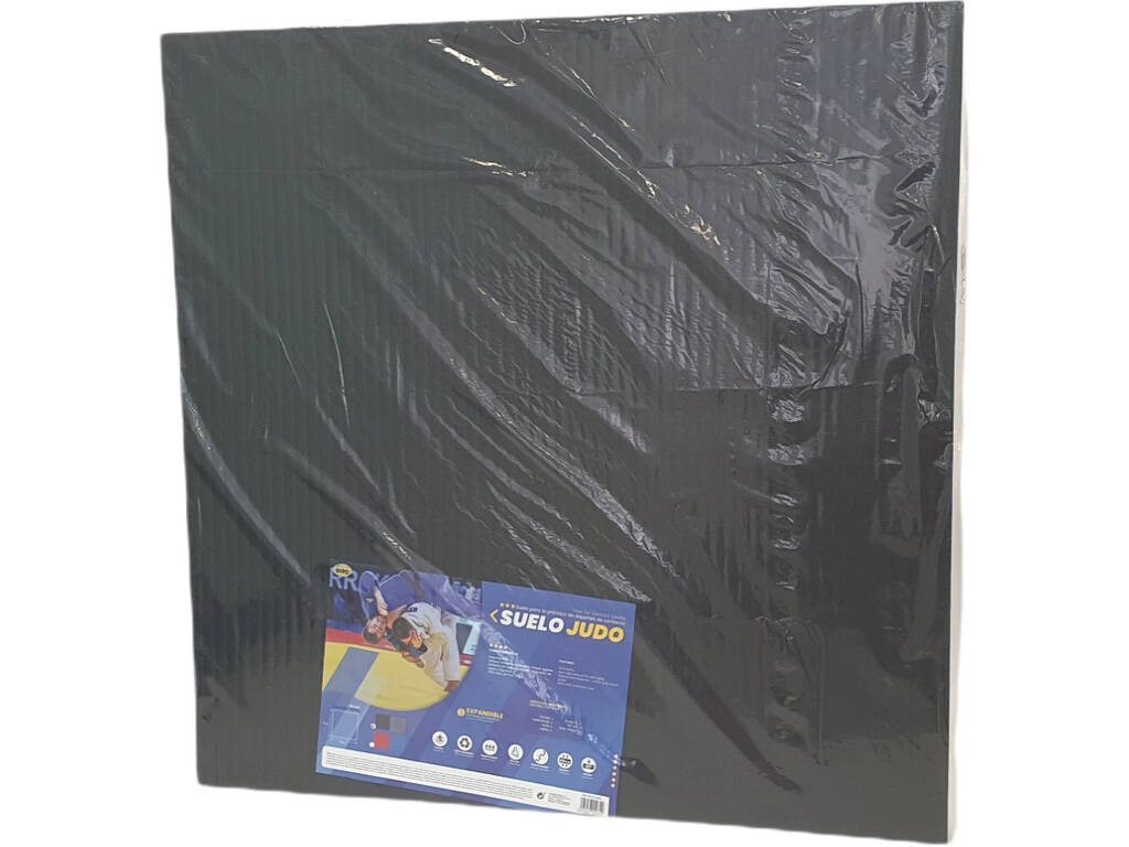 Carreau de sol pour judo 102x102x4 cm Noir Gris Dureté 35°.