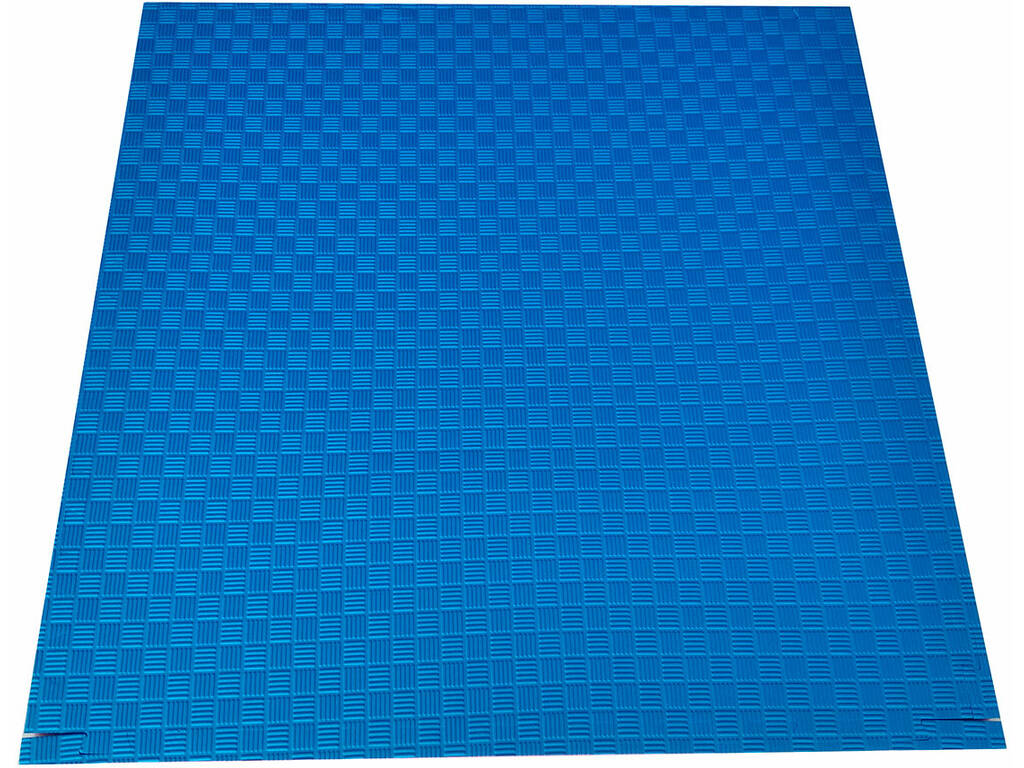 Carreau de sol Taekwondo 102x102x2,5 cm Rouge et Bleu Dureté 40°.