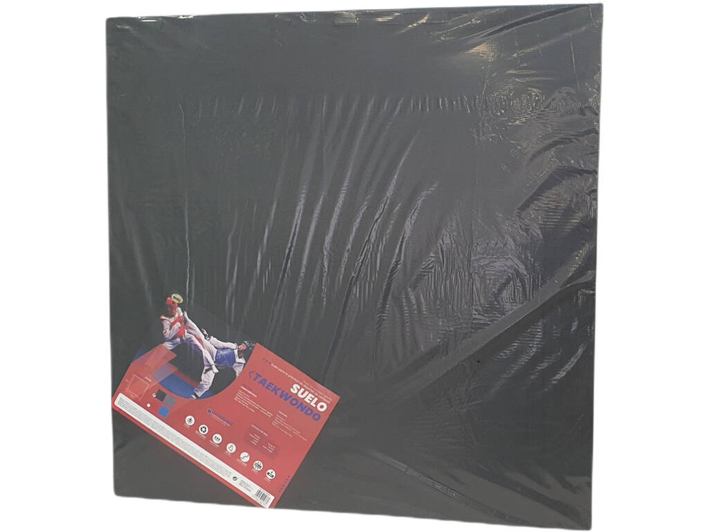 Carreau de sol Taekwondo 102x102x2,5 cm Gris Noir Dureté 40°.
