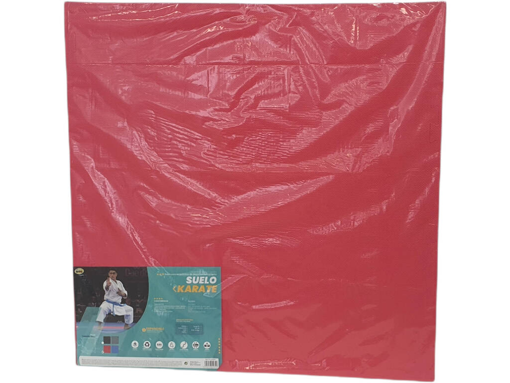 Carreau de Karaté 102x102x2 cm Rouge et Bleu Dureté 40°.