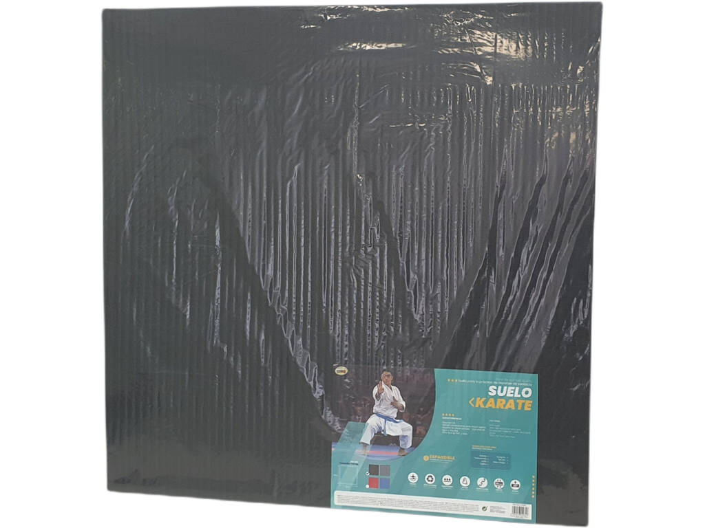 Carreau de Karaté 102x102x2 cm Noir et Gris Dureté 40°.
